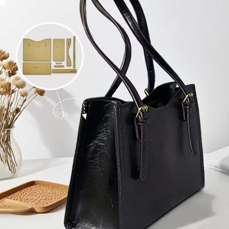Craft 8pcs Business Tote Bag Leather Making Kraft Paper Template Set