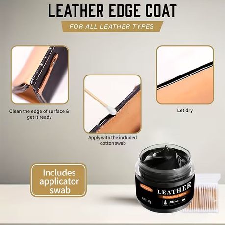 Craft DIY Leather Edge Coating Agent Flexible Waterproof Edge Paint - Black