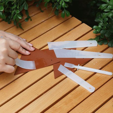Craft 4Pcs Practical Plastic PP Leather Scraper Flexible Glue Spreader