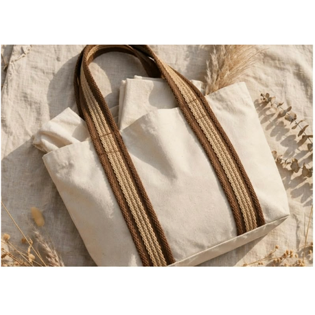 Craft DIY Durable Intercolored Webbing For Belt Straps - 45m - Brown