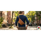 Genuine Leather Moon Bag Proudly South African Caramel