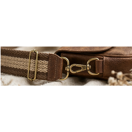 Craft DIY Durable Intercolored Webbing For Belt Straps - 45m - Brown