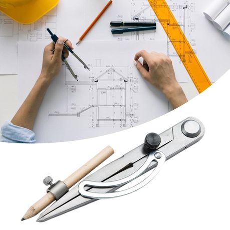 Craft Stationery Professional Locking Adjustable Pencil Marking Compass - 15 cm