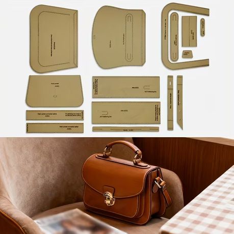 Craft 15pcs Leather Handbag & Wallet Making Kraft Paper Template Set