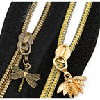 Craft Zipper Durable Cute Charms Set of 5 - 4cm
