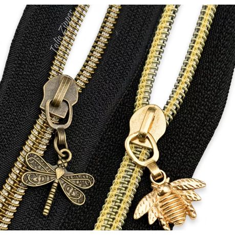Craft Zipper Durable Cute Charms Set of 5 - 4cm