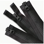 Craft Black Plastic Replacement Zippers With Adjustable Sliders - 10 Piece - 60cm