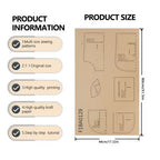 Craft Beginner Two-Tone Leather Crossbody Bag Sewing Template - 80cm