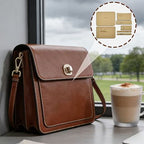 Craft 7pcs Leather Accordion Shoulder Bag Kraft Paper Template Set
