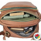 Genuine Leather Camel Backpack Proudly South African (36cm) - 15L
