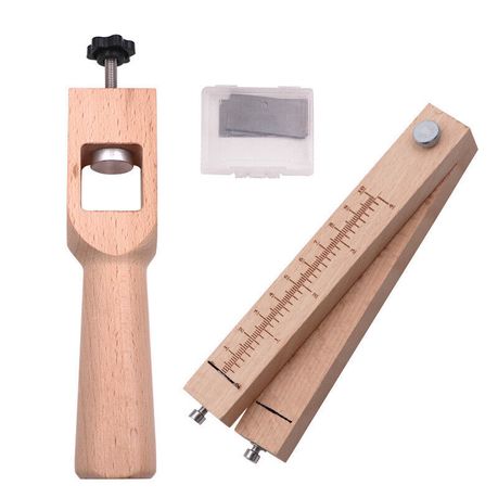 Craft DIY Wooden Adjustable Leather Strip & Strap Belt Cutter 6 Set - 20cm