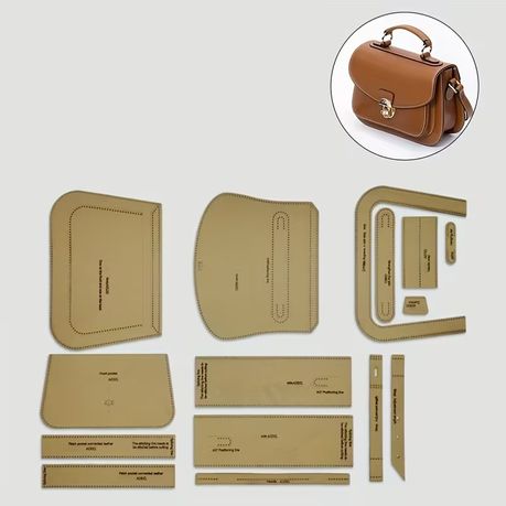 Craft 15pcs Leather Handbag & Wallet Making Kraft Paper Template Set