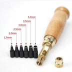 Craft Stationery Screw Hole Punch For Leather Book Binding Set of 6 - 140mm