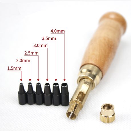 Craft Stationery Screw Hole Punch For Leather Book Binding Set of 6 - 140mm