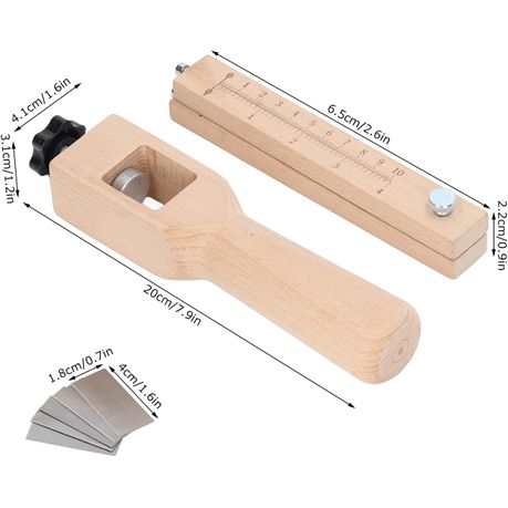 Craft DIY Wooden Adjustable Leather Strip & Strap Belt Cutter 6 Set - 20cm