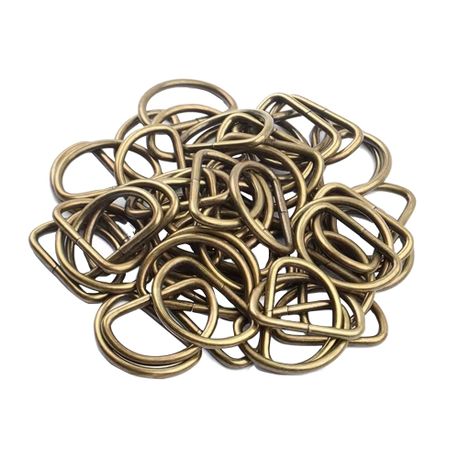 Craft Rust-Proof Bronze Metal D-Rings For DIY Craft Projects 40pc - 2.5cm