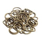 Craft Rust-Proof Bronze Metal D-Rings For DIY Craft Projects 40pc - 2.5cm