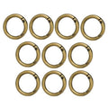 Craft Bronze-Coloured Round Metal Spring O-Ring Keychain Clips 10Pc - 2.6cm