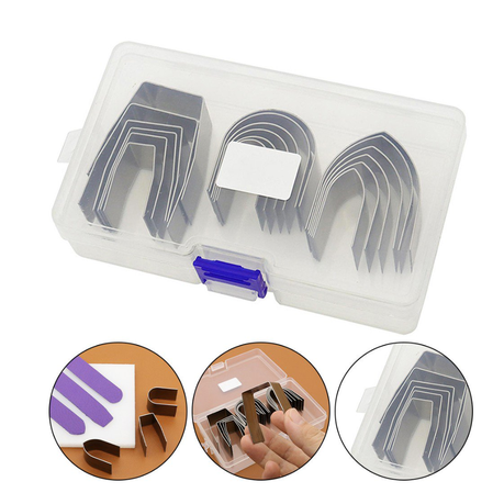 Tool Craft DIY Portable Leather V-Shape Cutter Punch - 18 Piece