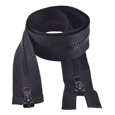 Craft Black Plastic Replacement Zippers With Adjustable Sliders - 10 Piece - 60cm