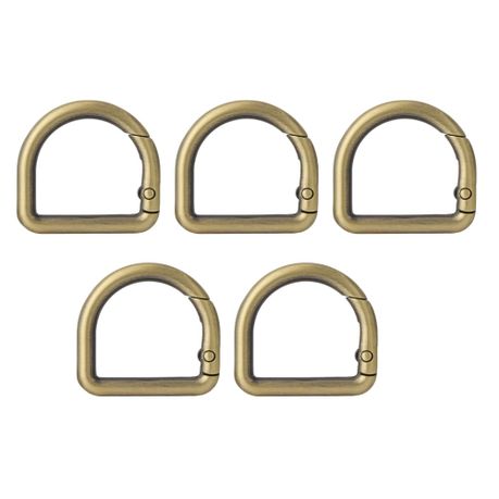 Craft Quick Release Zinc Alloy D-Ring Spring Hook Clips For Bags 5pc - 3cm