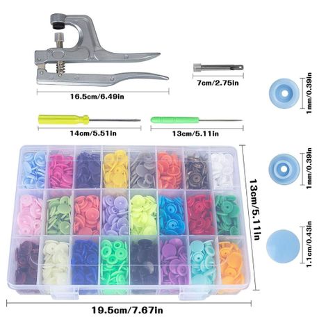 Craft 360 T5 Plastic SnapButton with Snap Pliers Tool Kit Heart Stickers