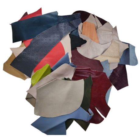 Craft DIY Genuine Leather Scraps 1kg Cowhide Set - Assorted