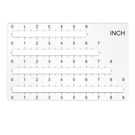 Craft Transparent Acrylic Zipper Template Positioning Sewing Ruler - 25cm