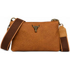 Genuine Leather Handmade Crossbody Bag - Adjustable Shoulder Strap