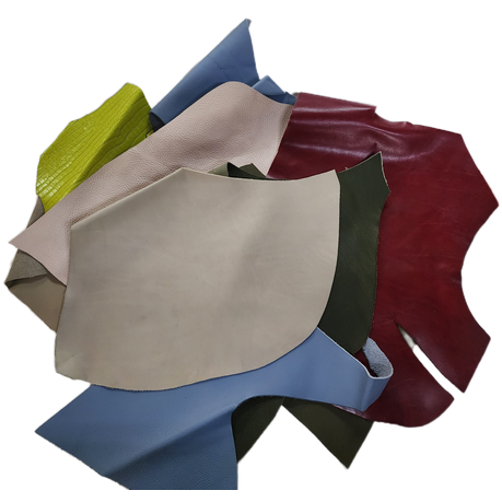 Craft DIY Genuine Leather Scraps 1kg Cowhide Set - Assorted