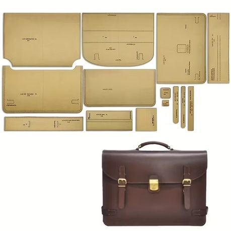 Craft 14pcs Leather Briefcase & Handbag Making Kraft Paper Template Setv