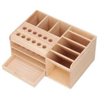 Craft Wooden Leather Craft Tool Organizer Box with Drawer (21cm)