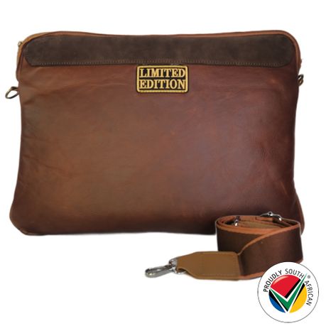 Handmade Genuine Leather Laptop Bag Limited Edition Proudly South African