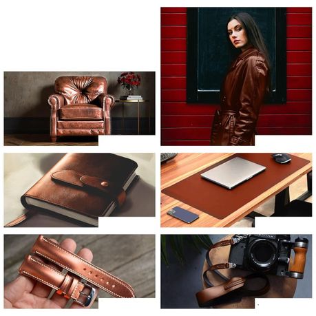Craft Multi-Purpose Soft Durable Sheepskin Handcraft Leather Fabric -60cm - Chocolate Brown