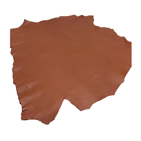 Craft Multi-Purpose Soft Durable Sheepskin Handcraft Leather Fabric -60cm - Reddish -Brown
