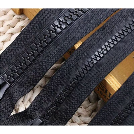 Craft Black Plastic Replacement Zippers With Adjustable Sliders - 10 Piece - 40cm