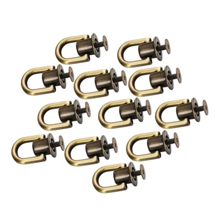 Craft D-Ring Stud Screw Ball Head Buttons For DIY Projects 12pc - 2cm