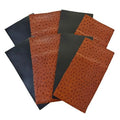 Craft Brown & Black Genuine Cowhide Leather For DIY Projects 8pc - 30cm