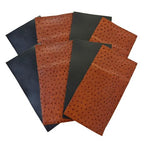 Craft Brown & Black Genuine Cowhide Leather For DIY Projects 8pc - 30cm