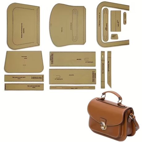 Craft 15pcs Leather Handbag & Wallet Making Kraft Paper Template Set