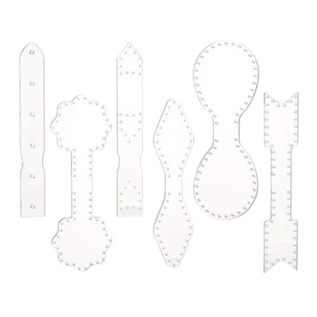 Craft Transparent Acrylic Templates For DIY Leather Crafting - 6 Piece