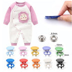 Craft Snap Fasteners Kit Metal Press Studs Prong Ring Buttons 100 Sets