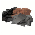 Craft DIY Genuine Leather Scraps 1kg Full Grain Cowhide Set - Black / Brown