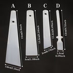 Craft 4Pcs Practical Plastic PP Leather Scraper Flexible Glue Spreader