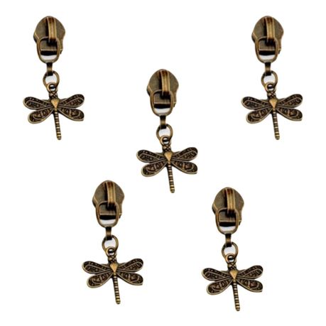 Craft Zipper Durable Cute Charms Set of 5 - 4cm