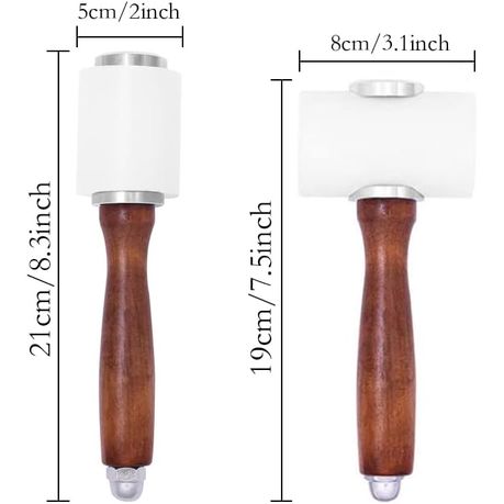 Craft Leather Carving DIY Wooden Handle Leathercraft Hammer