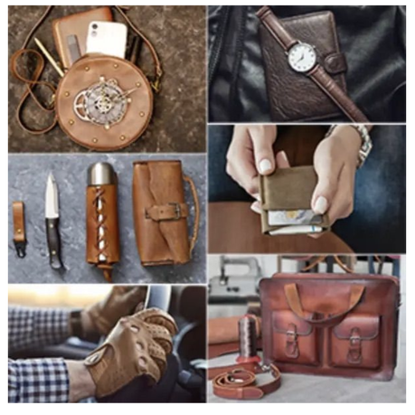 Craft Long & Thick Smooth Brown Leather Strap For DIY Projects - 200cm