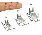 Craft DIY Silver & Black Upper And Lower Zipper Stop Replacements - 200pc