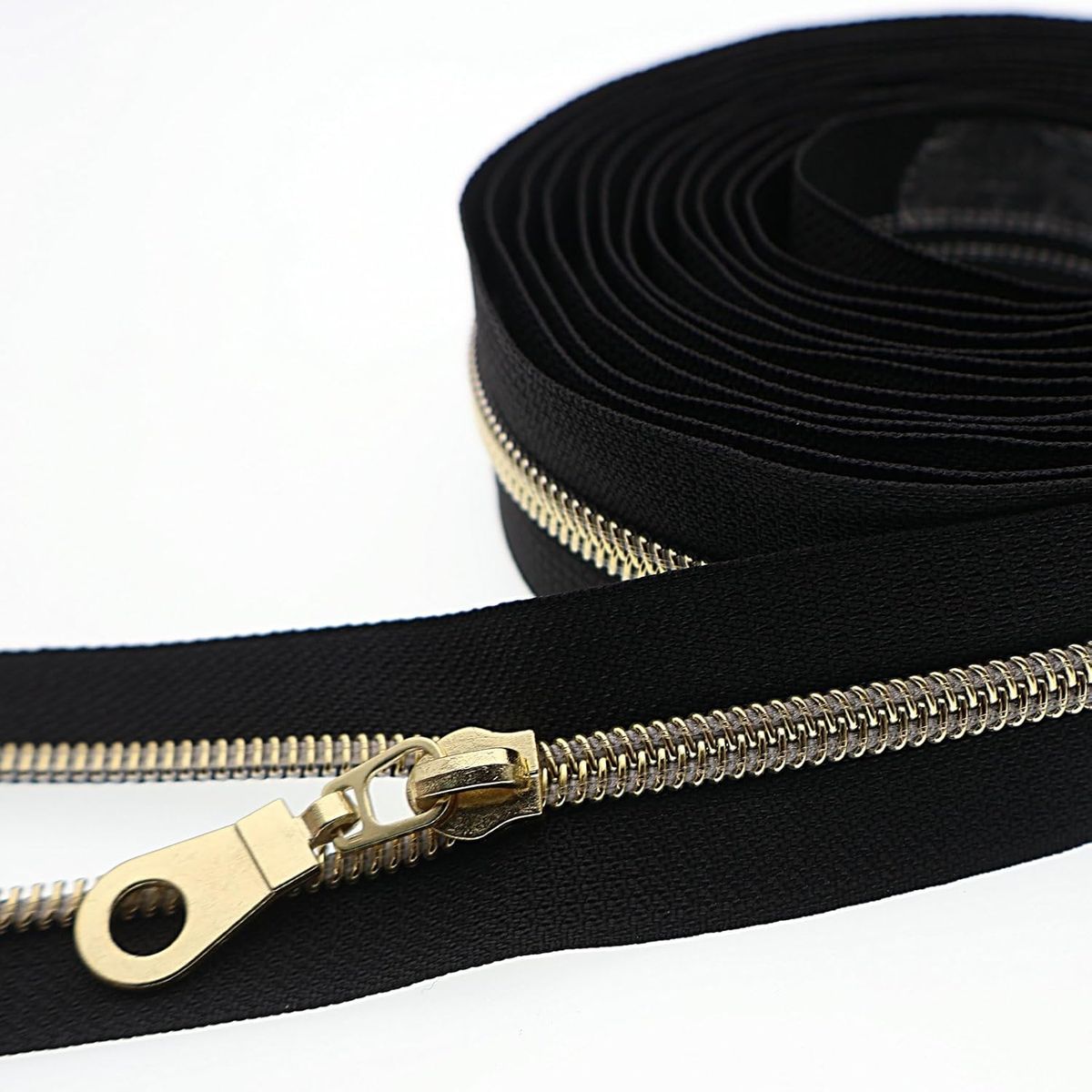 Craft One Roll Nylon Coil Zipper For Sewing With Bronze Teeth-366cm