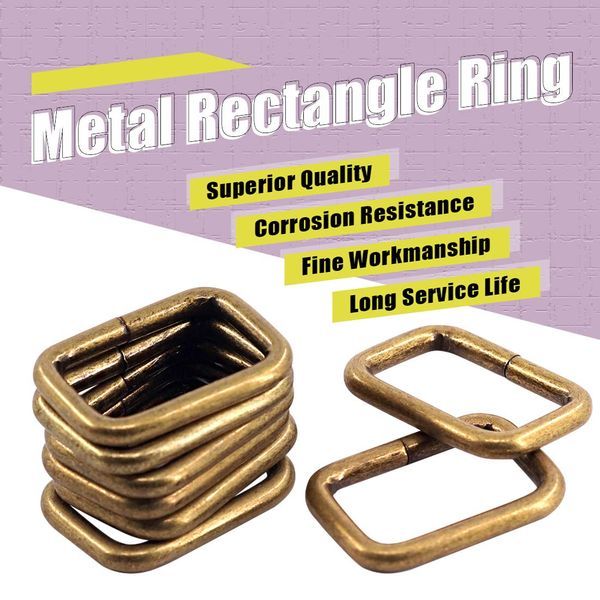 Craft DIY Heavy Duty Metal Webbing Belt Buckle Rectangle Rings - 25 Piece - 3.5cm x 1.5cm